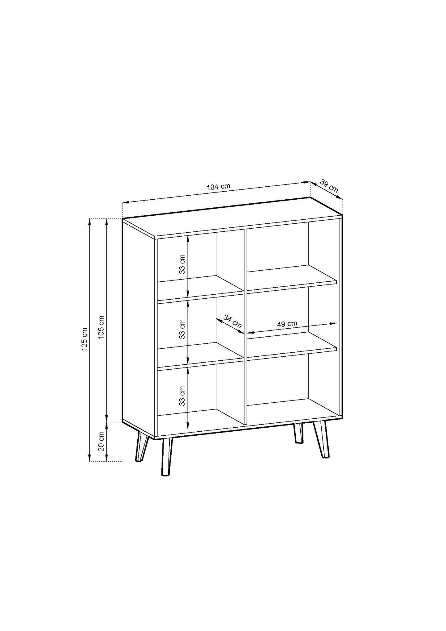 Willow Dresser - Modern Design with Two Push to Open Door