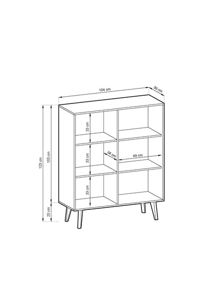 Willow Dresser - Modern Design with Two Push to Open Door