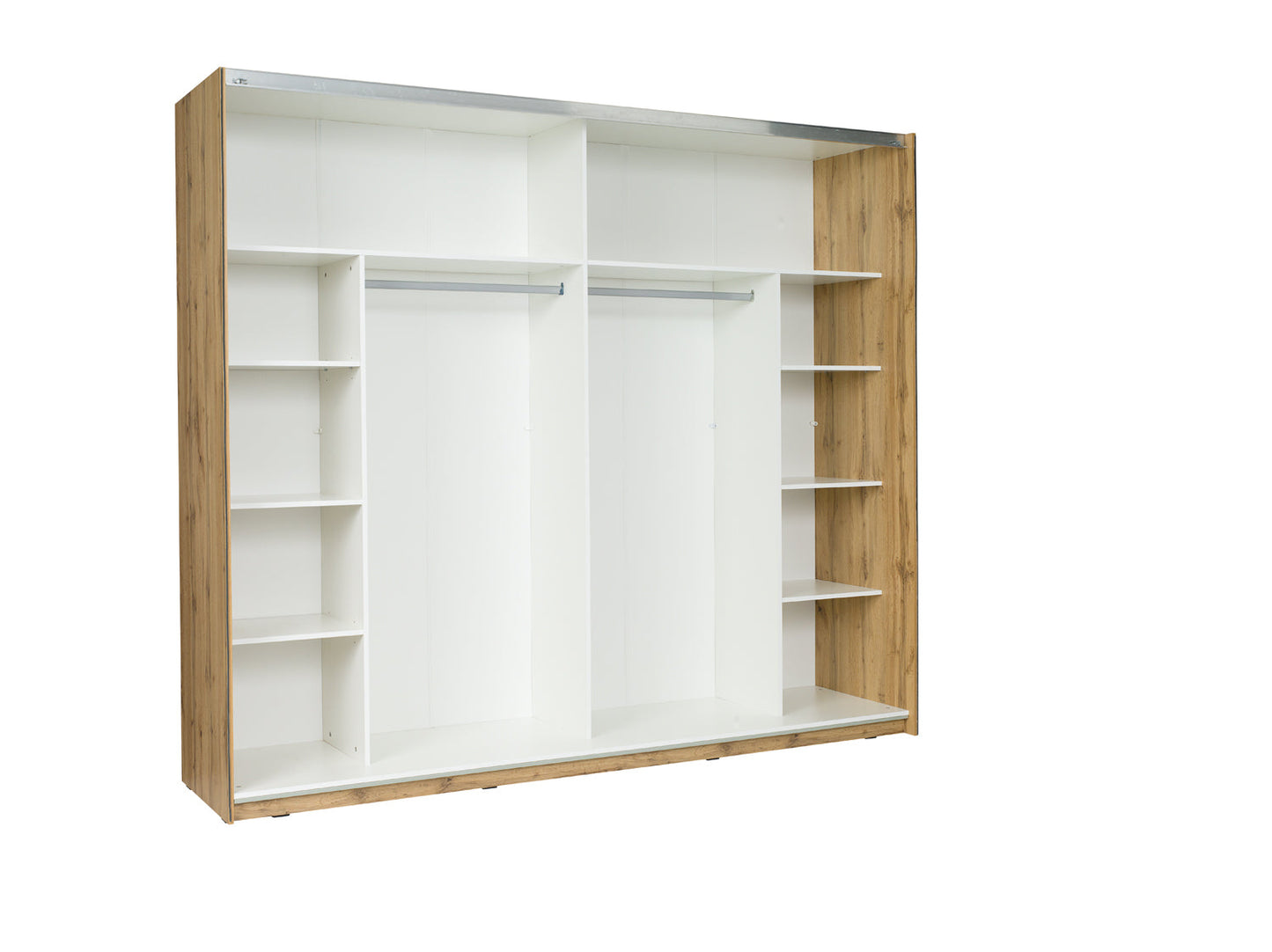 MO Wood 11 Sliding Wardrobe 200 cm – White & Wotan Oak
