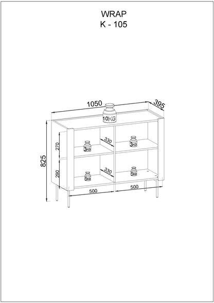 Wrap Chest of Drawers (105 cm)