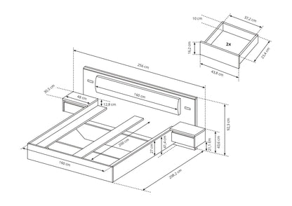 Lask Xelo – Bed with Nightstand
