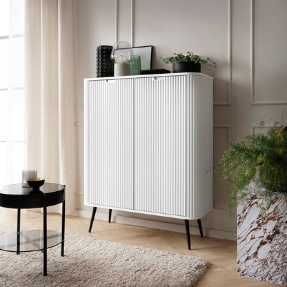 Zova White High Sideboard with Two Doors