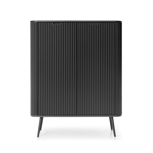 Zova Black High Sideboard with Two Doors