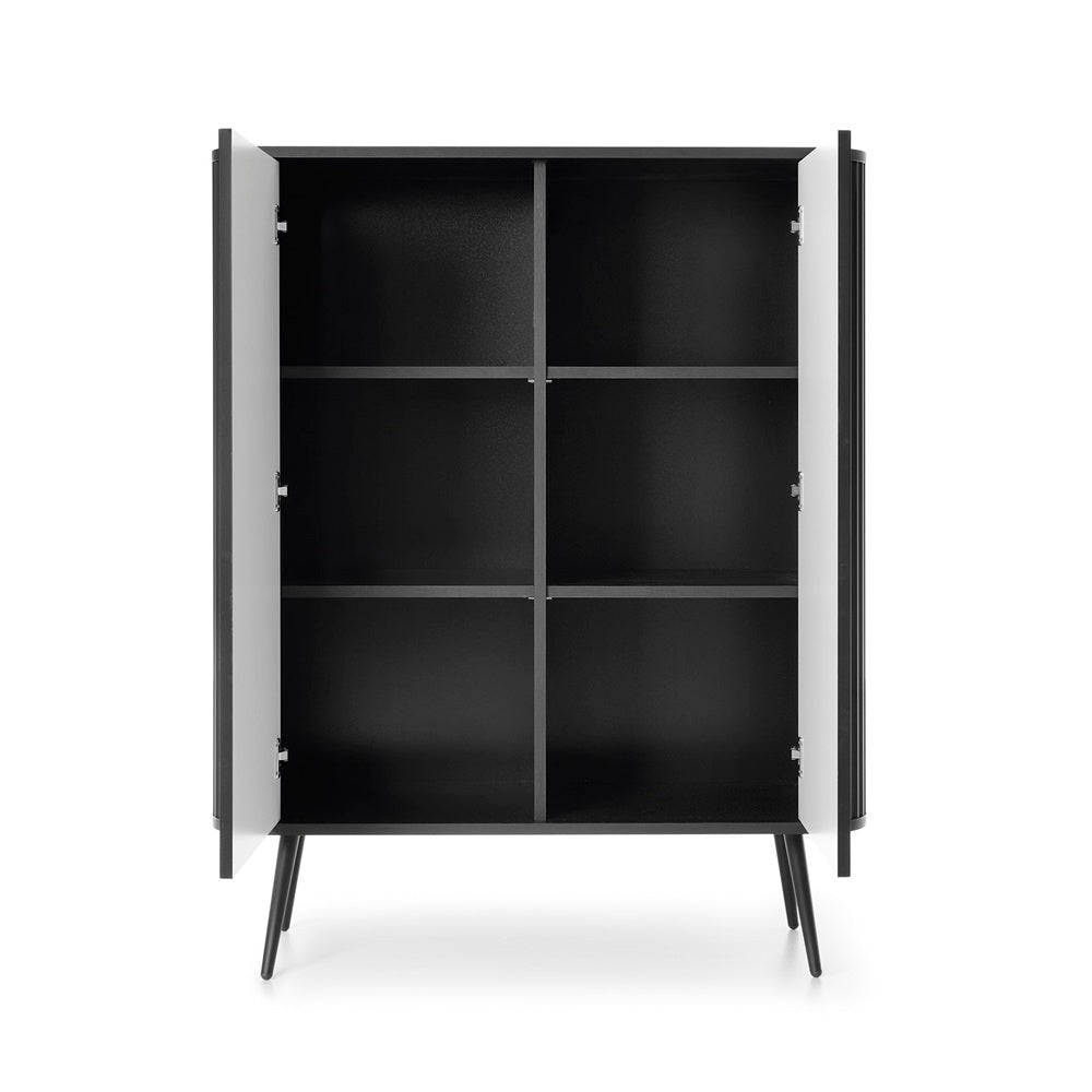 Zova Black High Sideboard with Two Doors