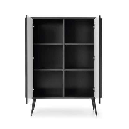 Zova Black High Sideboard with Two Doors