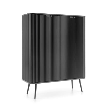 Zova Black High Sideboard with Two Doors