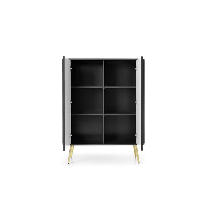 Zova Black High Sideboard with Two Doors