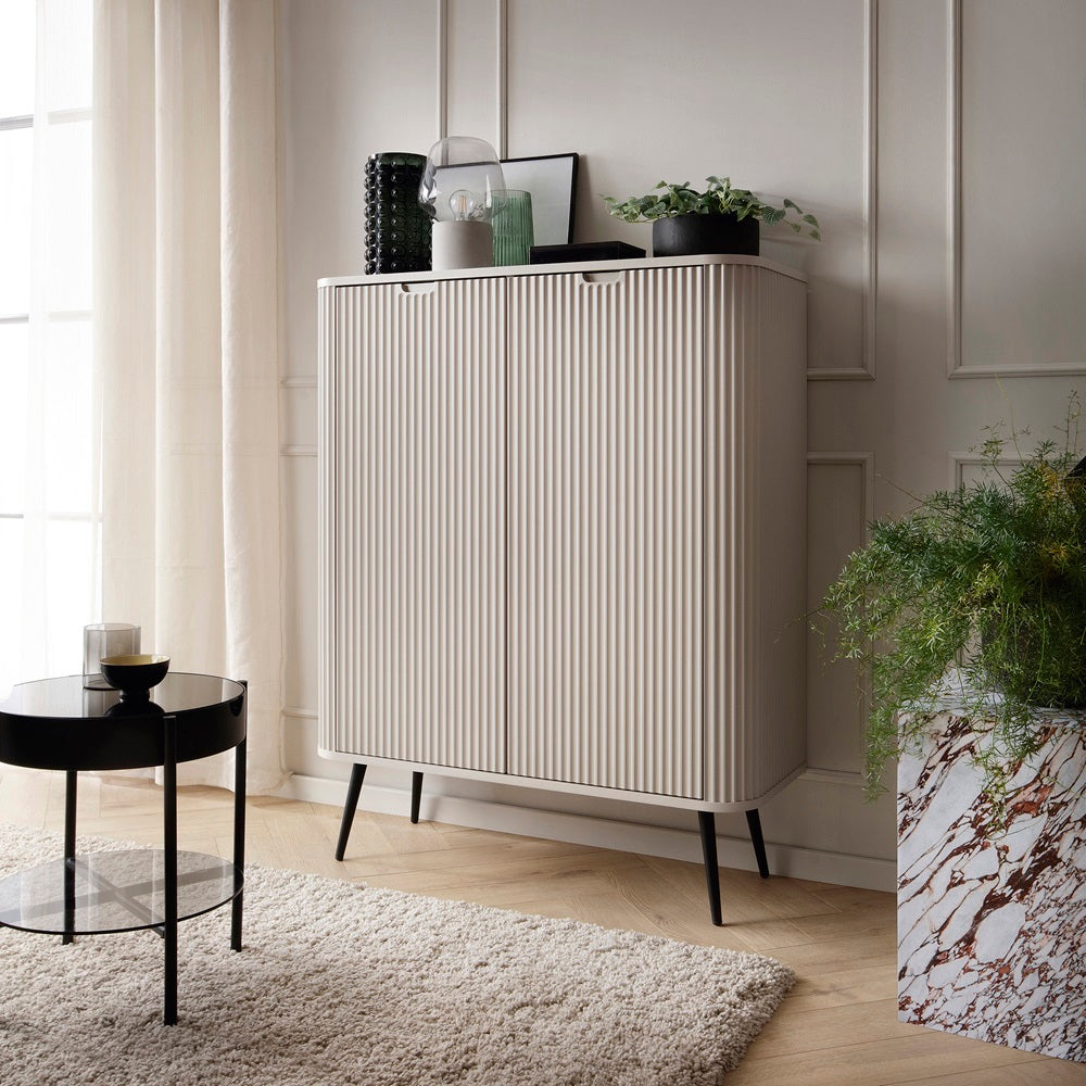 Zova Cashmere High Sideboard with Two Doors