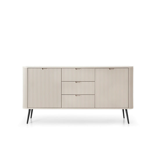 Zova Cashmere Chest of Drawers with Two Doors and Three Drawers