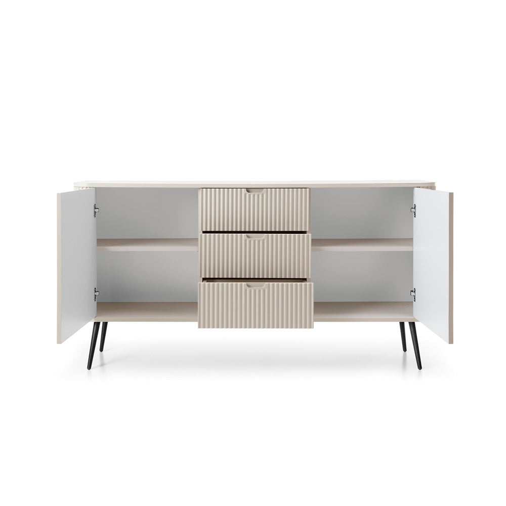 Zova Cashmere Chest of Drawers with Two Doors and Three Drawers
