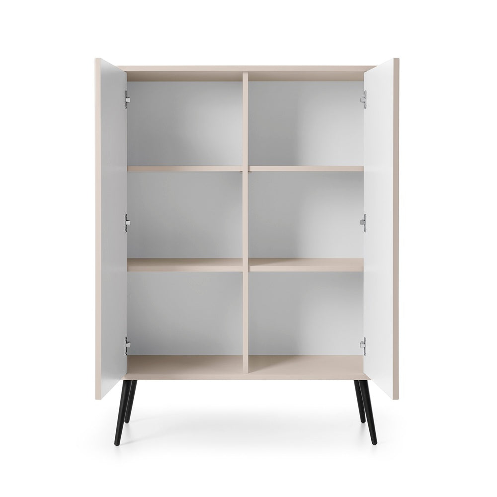 Zova Cashmere High Sideboard with Two Doors