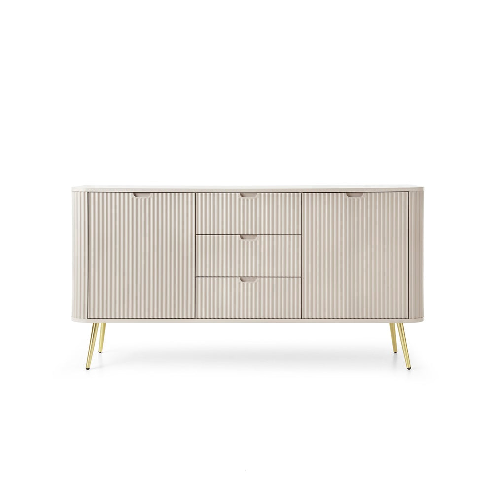 Zova Cashmere Chest of Drawers with Two Doors and Three Drawers