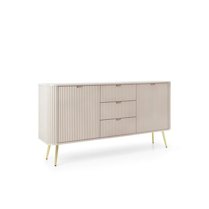 Zova Cashmere Chest of Drawers with Two Doors and Three Drawers