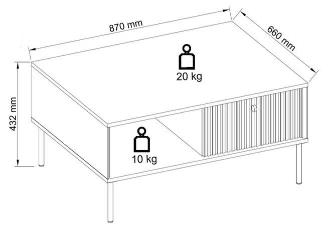 MO Iris Coffee Table – Gray