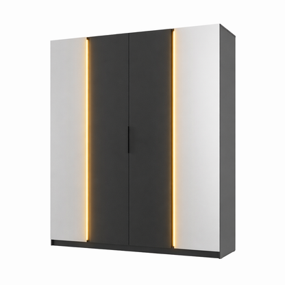 LE KAJA BL/BL 2 2F Wardrobe with Mirror