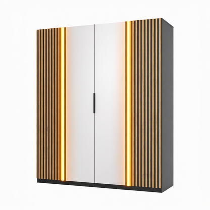 LE KAJA BL/BL-EV 2LAM 2 Wardrobe with Mirror