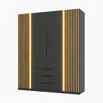 LE KAJA BL/BL-EV 2 LAM 2F 3S Wardrobe