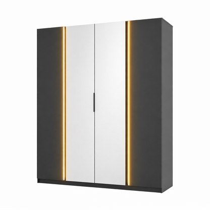 LE KAJA BL/BL 2F 2 Wardrobe with Mirror