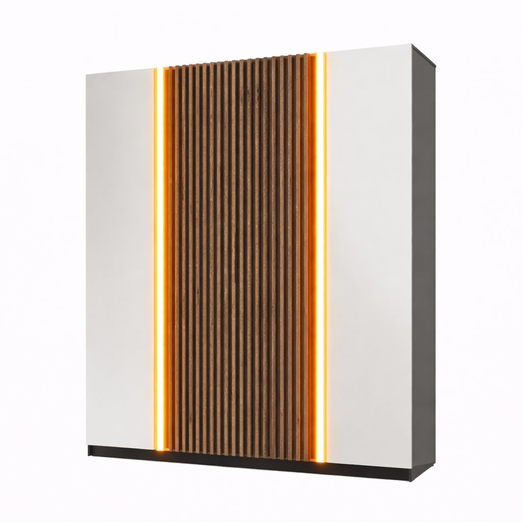 LE KAJA BL/BL-EV 2 2LAM Wardrobe with Mirror