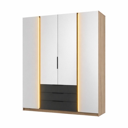 LE KAJA EV/BL 4 3S Wardrobe with Mirror