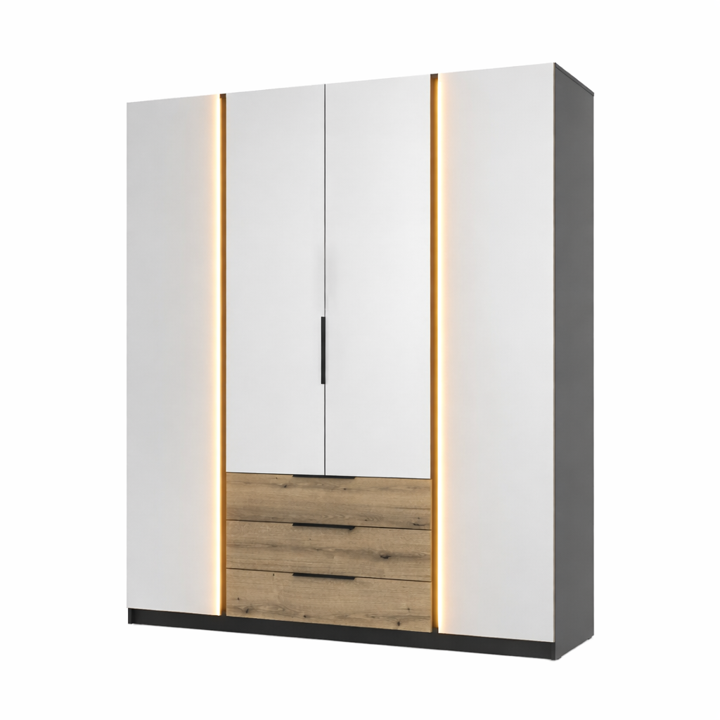 LE KAJA BL/EV 4 3S Wardrobe with Mirror