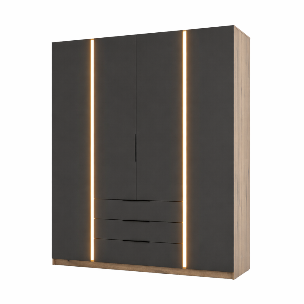 LE KAJA EV/BL 4F 3S Wardrobe