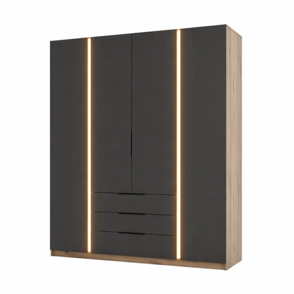 LE KAJA EV/BL 4F 3S Wardrobe