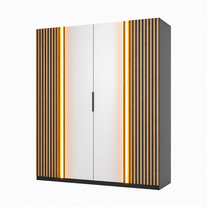 LE KAJA BL/EV-BL 2LAM 2 Wardrobe with Mirror