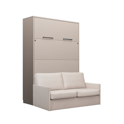 Customizable Genius Murphy Bed with Sofa Set 140 x 200 cm Congo, LED Lighting