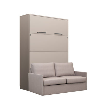 Customizable Genius Murphy Bed with Sofa Set 160 x 200 cm Congo and LED Lighting