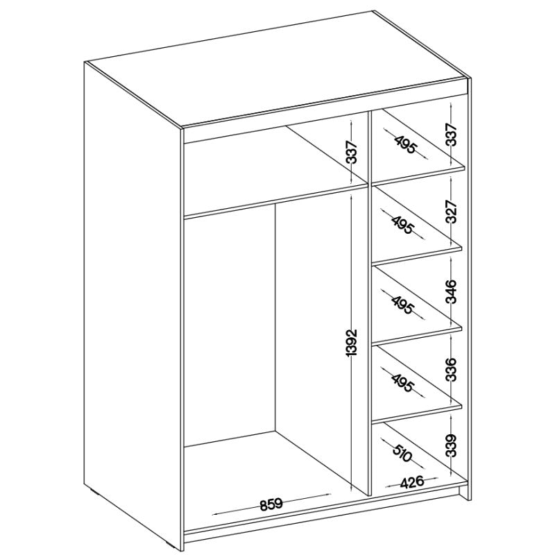 LE Elena 3D DL03 Wardrobe in White