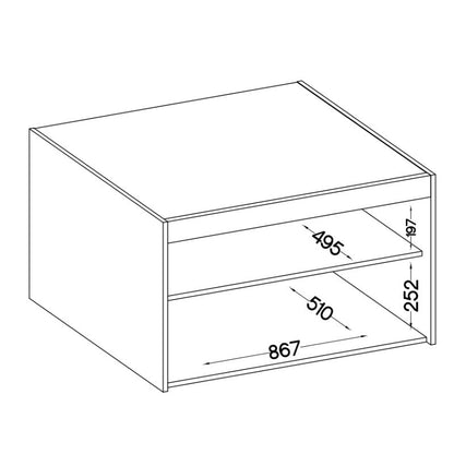 LE Elena 2D NAELDL02 Overhead Cabinet in Sonoma Oak
