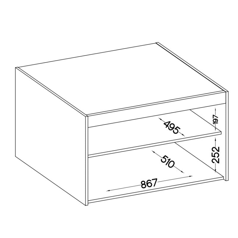 LE Elena 2D NAELDL02 Overhead Cabinet in White
