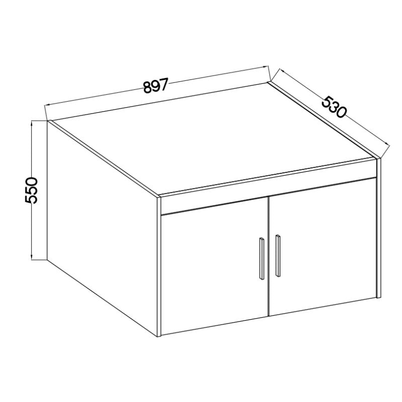 LE Elena 2D NAELDL02 Overhead Cabinet in Sonoma Oak