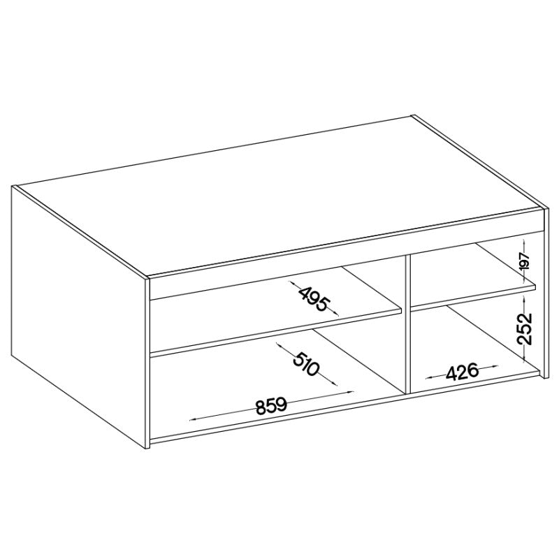 LE Elena 3D NAELDL03 Overhead Cabinet in Sonoma Oak