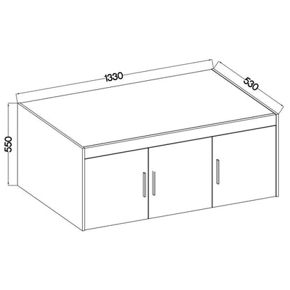LE Elena 3D NAELDL03 Overhead Cabinet in Sonoma Oak