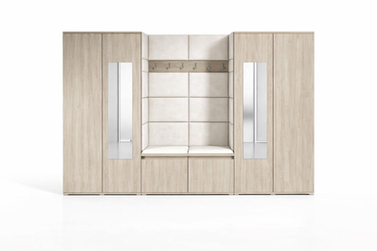 PK Emi 10 Hallway Wardrobe Sonoma- Upholstered Panels in Various Colours