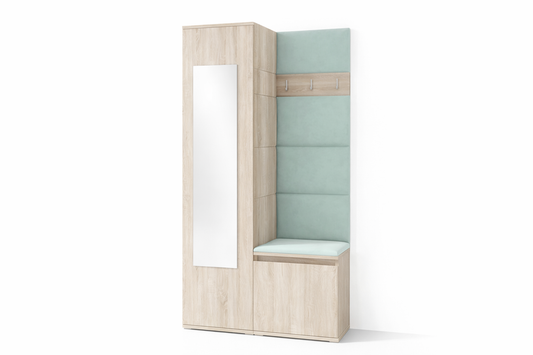 PK Emi 13 Hallway Wardrobe Sonoma - Upholstered Panels in Various Colours