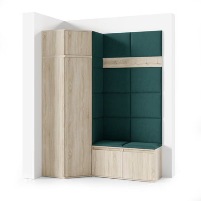 PK Emi 37 Hallway Wardrobe Sonoma Oak- Upholstered Panels in Various Colours