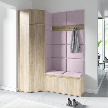 PK Emi 37 Hallway Wardrobe Sonoma Oak- Upholstered Panels in Various Colours