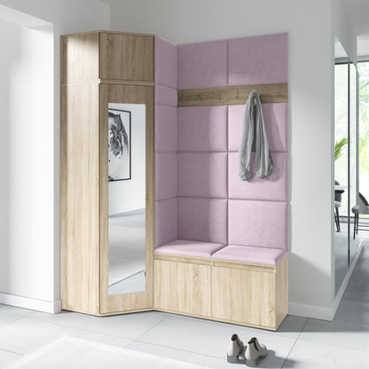 PK Emi 37 Hallway Wardrobe Sonoma Oak- Upholstered Panels in Various Colours