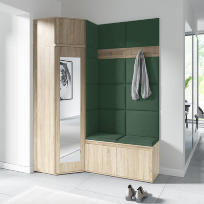 PK Emi 37 Hallway Wardrobe Sonoma Oak- Upholstered Panels in Various Colours