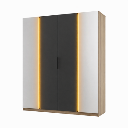 LE KAJA EV/BL 2 2F Wardrobe with Mirror