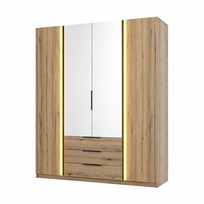LE KAJA EV/EV 2F 2 3S Wardrobe with Mirror