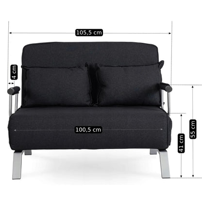 Elite BART 2 Black Two-Seater Armchair