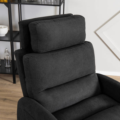 Elite HENRY Black Recliner Armchair with Footrest