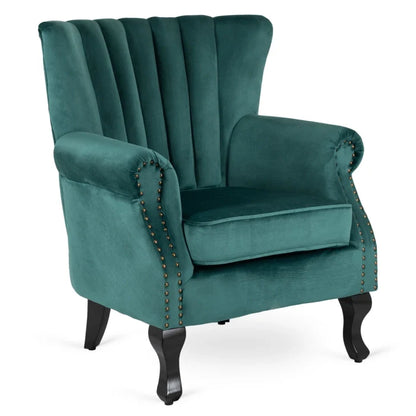 Elite MALLO Green Velvet Armchair