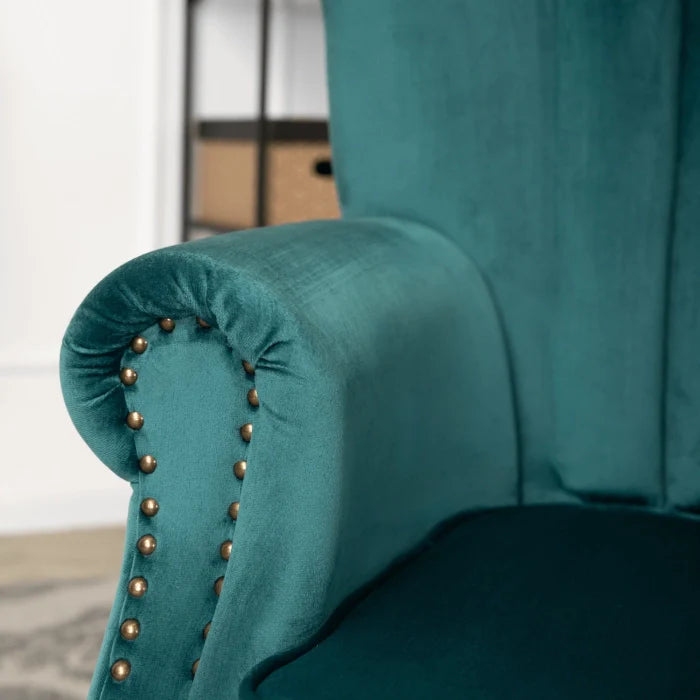 Elite MALLO Green Velvet Armchair