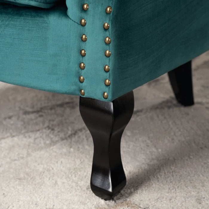 Elite MALLO Green Velvet Armchair