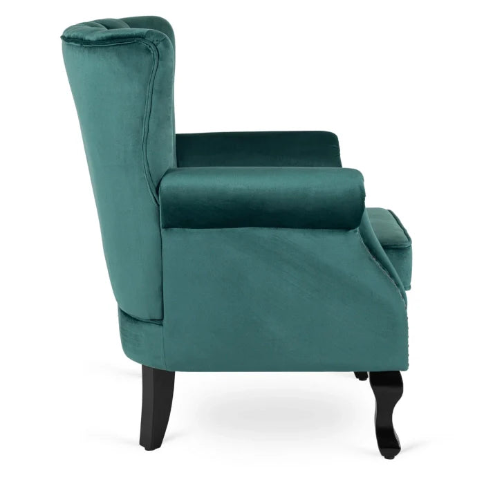 Elite MALLO Green Velvet Armchair